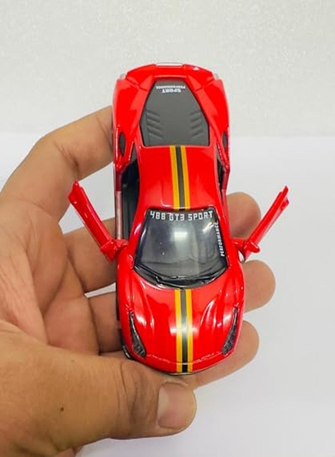 AUTO MT سيارة AUTO MT حمراء صغيرة نموذجية للانجراف مع قاعدة لاصقة ذاتية، مصنوعة من سبيكة معدنية، لتزيين لوحة القيادة بحرف أولي، نموذج سيارة رياضية صغيرة للزينة، متعددة الاستخدامات - Image 2